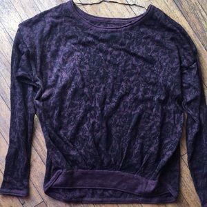 Lightweight maroon and black prana sweater